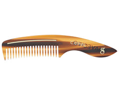 Deluxe Handle Beard Comb - Amber