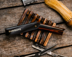 Deluxe Amber Folding Comb