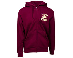 Cerveza OG Zip Up Hoodie - Maroon