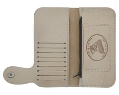 Patterned Chain Wallet - Natural