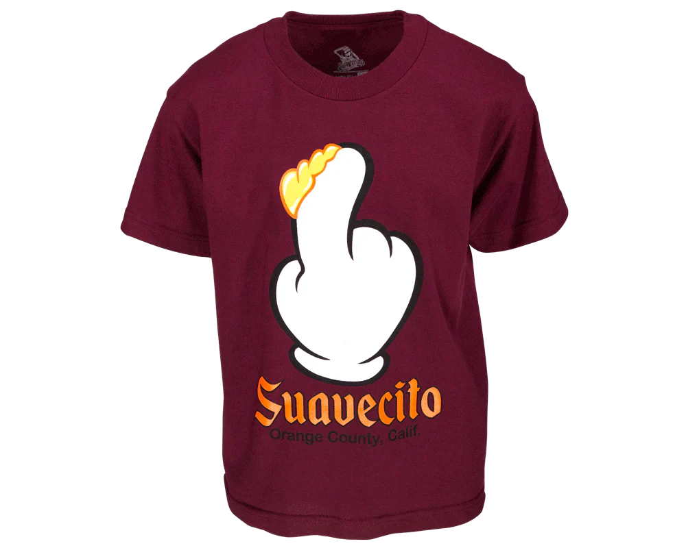 Finger Scoop Burgundy Tee